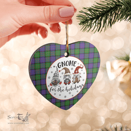 Scottish MacBrayne Clan Tartan Ceramic Ornament - Gnome Heart Style Scottish Plaid Tartan Plaid