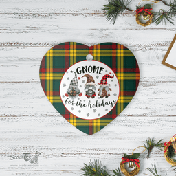 Scottish MacMillan Old Modern Clan Tartan Ceramic Ornament - Gnome Heart Style Scottish Plaid Tartan Plaid