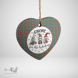 Scottish Bisset 2 Clan Tartan Ceramic Ornament - Gnome Heart Style Scottish Plaid Tartan Plaid