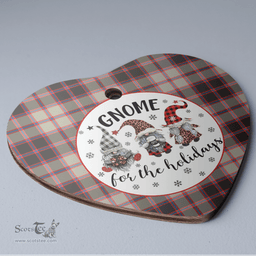 Scottish MacPherson Hunting Ancient Clan Tartan Ceramic Ornament - Gnome Heart Style Scottish Plaid Tartan Plaid