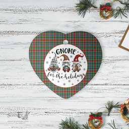Scottish Bisset 2 Clan Tartan Ceramic Ornament - Gnome Heart Style Scottish Plaid Tartan Plaid