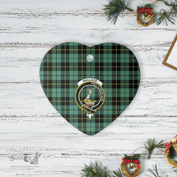 Scottish Wallace Hunting Ancient Clan Tartan Ceramic Ornament - Crest Heart Style Scottish Plaid Tartan Plaid