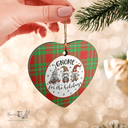 Scottish MacGregor Modern Clan Tartan Ceramic Ornament - Gnome Heart Style Scottish Plaid Tartan Plaid