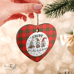 Scottish Maxwell Modern Clan Tartan Ceramic Ornament - Gnome Heart Style Scottish Plaid Tartan Plaid