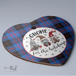 Scottish Angus Modern Clan Tartan Ceramic Ornament - Gnome Heart Style Scottish Plaid Tartan Plaid