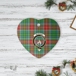 Scottish Muirhead Clan Tartan Ceramic Ornament - Crest Heart Style Scottish Plaid Tartan Plaid