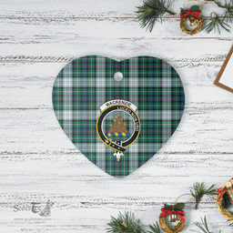Scottish MacKenzie Dress Ancient Clan Tartan Ceramic Ornament - Crest Heart Style Scottish Plaid Tartan Plaid