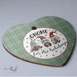 Scottish Kelly Dress Clan Tartan Ceramic Ornament - Gnome Heart Style Scottish Plaid Tartan Plaid