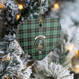 Scottish Wallace Hunting Ancient Clan Tartan Ceramic Ornament - Crest Heart Style Scottish Plaid Tartan Plaid