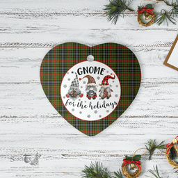 Scottish Brisbane Clan Tartan Ceramic Ornament - Gnome Heart Style Scottish Plaid Tartan Plaid