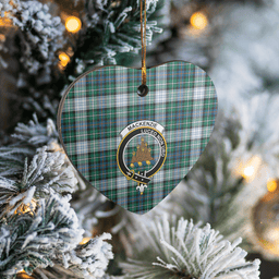Scottish MacKenzie Dress Ancient Clan Tartan Ceramic Ornament - Crest Heart Style Scottish Plaid Tartan Plaid