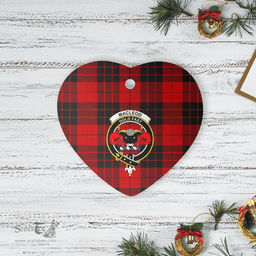 Scottish MacLeod of Raasay Clan Tartan Ceramic Ornament - Crest Heart Style Scottish Plaid Tartan Plaid