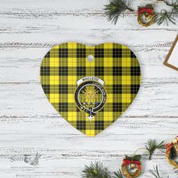 Scottish MacLeod of Lewis Modern Clan Tartan Ceramic Ornament - Crest Heart Style Scottish Plaid Tartan Plaid