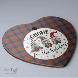 Scottish MacDuff Hunting Modern Clan Tartan Ceramic Ornament - Gnome Heart Style Scottish Plaid Tartan Plaid