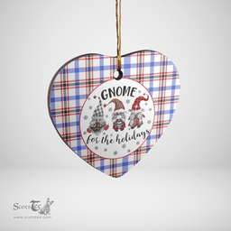 Scottish Boswell Modern Clan Tartan Ceramic Ornament - Gnome Heart Style Scottish Plaid Tartan Plaid