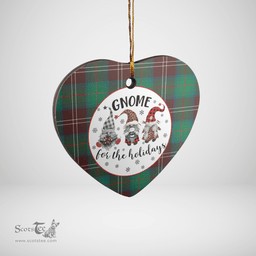Scottish Chisholm Hunting Ancient Clan Tartan Ceramic Ornament - Gnome Heart Style Scottish Plaid Tartan Plaid