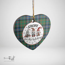 Scottish Cochrane Ancient  Clan Tartan Ceramic Ornament - Gnome Heart Style Scottish Plaid Tartan Plaid