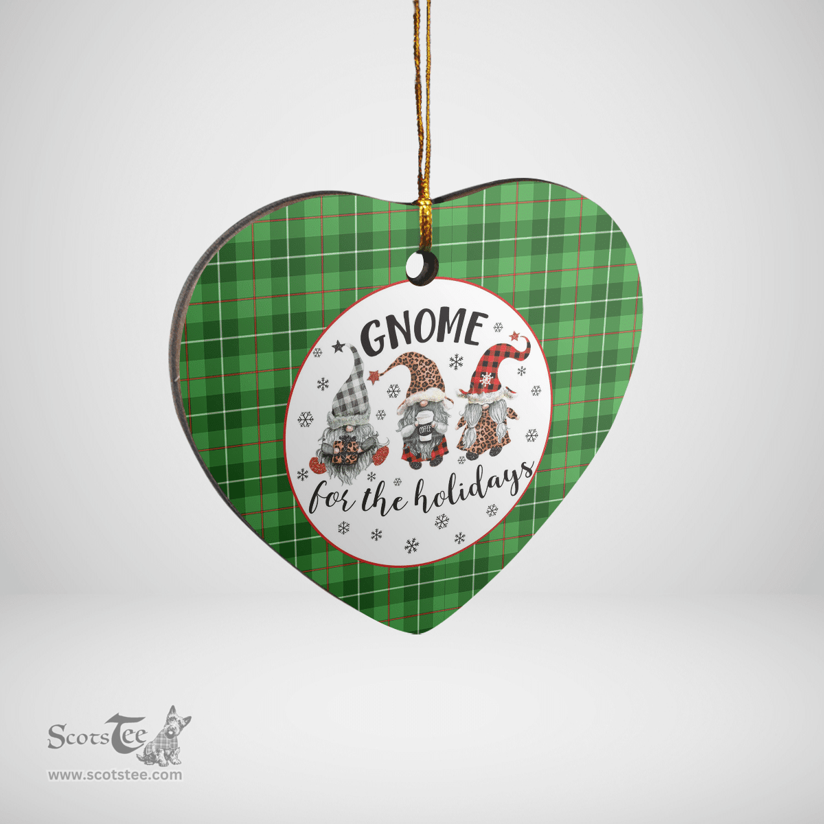 Scottish Blane 1 Clan Tartan Ceramic Ornament - Gnome Heart Style Scottish Plaid Tartan Plaid