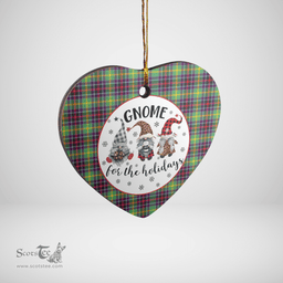 Scottish Clephane Clan Tartan Ceramic Ornament - Gnome Heart Style Scottish Plaid Tartan Plaid