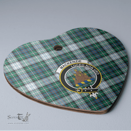 Scottish MacKenzie Dress Ancient Clan Tartan Ceramic Ornament - Crest Heart Style Scottish Plaid Tartan Plaid