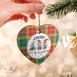 Scottish Buchanan Old Sett Clan Tartan Ceramic Ornament - Gnome Heart Style Scottish Plaid Tartan Plaid