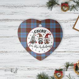 Scottish Anderson Modern Clan Tartan Ceramic Ornament - Gnome Heart Style Scottish Plaid Tartan Plaid
