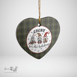 Scottish Davidson Tulloch Dress Clan Tartan Ceramic Ornament - Gnome Heart Style Scottish Plaid Tartan Plaid