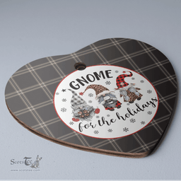 Scottish Eternity Clan Tartan Ceramic Ornament - Gnome Heart Style Scottish Plaid Tartan Plaid