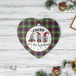 Scottish Clephane Clan Tartan Ceramic Ornament - Gnome Heart Style Scottish Plaid Tartan Plaid