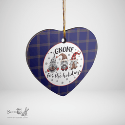 Scottish Crichton Clan Tartan Ceramic Ornament - Gnome Heart Style Scottish Plaid Tartan Plaid