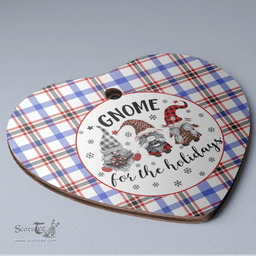 Scottish Boswell Modern Clan Tartan Ceramic Ornament - Gnome Heart Style Scottish Plaid Tartan Plaid