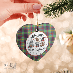 Scottish Clephane Clan Tartan Ceramic Ornament - Gnome Heart Style Scottish Plaid Tartan Plaid
