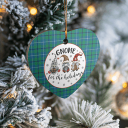 Scottish Douglas Ancient Clan Tartan Ceramic Ornament - Gnome Heart Style Scottish Plaid Tartan Plaid