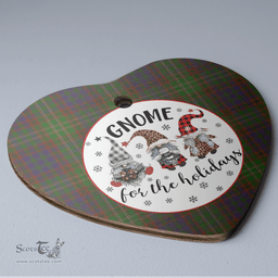 Scottish Cunningham Hunting Modern Clan Tartan Ceramic Ornament - Gnome Heart Style Scottish Plaid Tartan Plaid