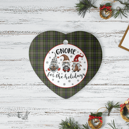 Scottish Davidson Tulloch Dress Clan Tartan Ceramic Ornament - Gnome Heart Style Scottish Plaid Tartan Plaid