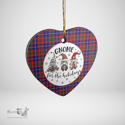 Scottish Edinburgh District Clan Tartan Ceramic Ornament - Gnome Heart Style Scottish Plaid Tartan Plaid