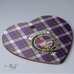 Scottish MacDonald Dress Modern Clan Tartan Ceramic Ornament - Crest Heart Style Scottish Plaid Tartan Plaid