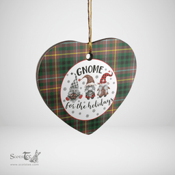 Scottish Buchanan Hunting Clan Tartan Ceramic Ornament - Gnome Heart Style Scottish Plaid Tartan Plaid