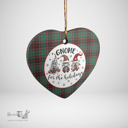 Scottish Buchan Ancient Clan Tartan Ceramic Ornament - Gnome Heart Style Scottish Plaid Tartan Plaid