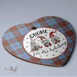 Scottish Anderson Modern Clan Tartan Ceramic Ornament - Gnome Heart Style Scottish Plaid Tartan Plaid
