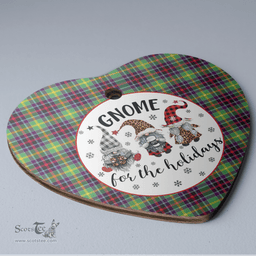 Scottish Clephane Clan Tartan Ceramic Ornament - Gnome Heart Style Scottish Plaid Tartan Plaid