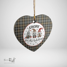 Scottish Campbell Argyll Weathered Clan Tartan Ceramic Ornament - Gnome Heart Style Scottish Plaid Tartan Plaid