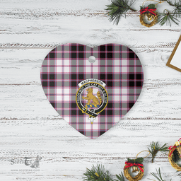 Scottish MacPherson Hunting Modern Clan Tartan Ceramic Ornament - Crest Heart Style Scottish Plaid Tartan Plaid
