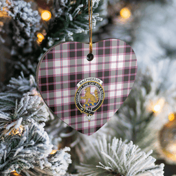 Scottish MacPherson Hunting Modern Clan Tartan Ceramic Ornament - Crest Heart Style Scottish Plaid Tartan Plaid