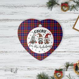 Scottish Edinburgh District Clan Tartan Ceramic Ornament - Gnome Heart Style Scottish Plaid Tartan Plaid