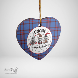 Scottish Elliot Modern Clan Tartan Ceramic Ornament - Gnome Heart Style Scottish Plaid Tartan Plaid