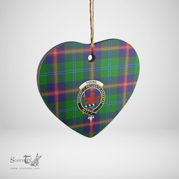Scottish Young Modern Clan Tartan Ceramic Ornament - Crest Heart Style Scottish Plaid Tartan Plaid