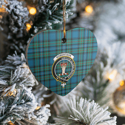 Scottish Robertson Hunting Ancient Clan Tartan Ceramic Ornament - Crest Heart Style Scottish Plaid Tartan Plaid
