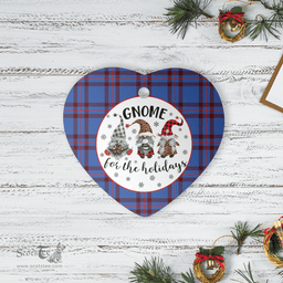 Scottish Elliot Modern Clan Tartan Ceramic Ornament - Gnome Heart Style Scottish Plaid Tartan Plaid