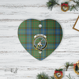 Scottish MacMillan Hunting Ancient Clan Tartan Ceramic Ornament - Crest Heart Style Scottish Plaid Tartan Plaid